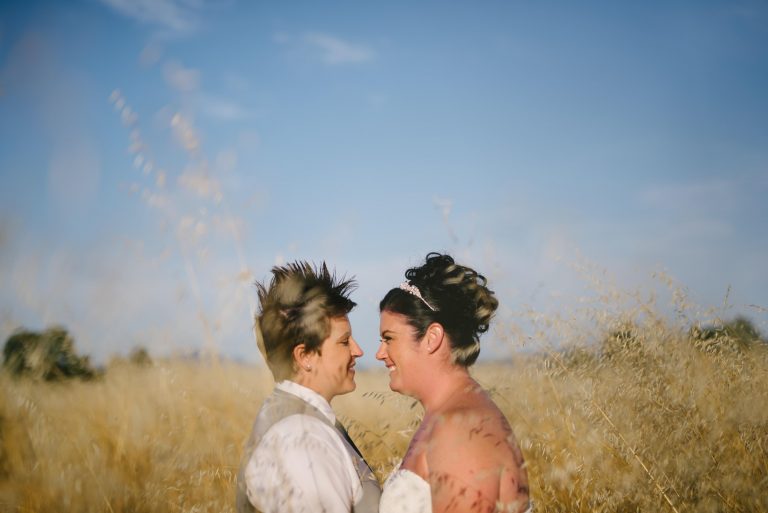 Couple Portraits at Family Ranch Sebastopol Same Sex Wedding
