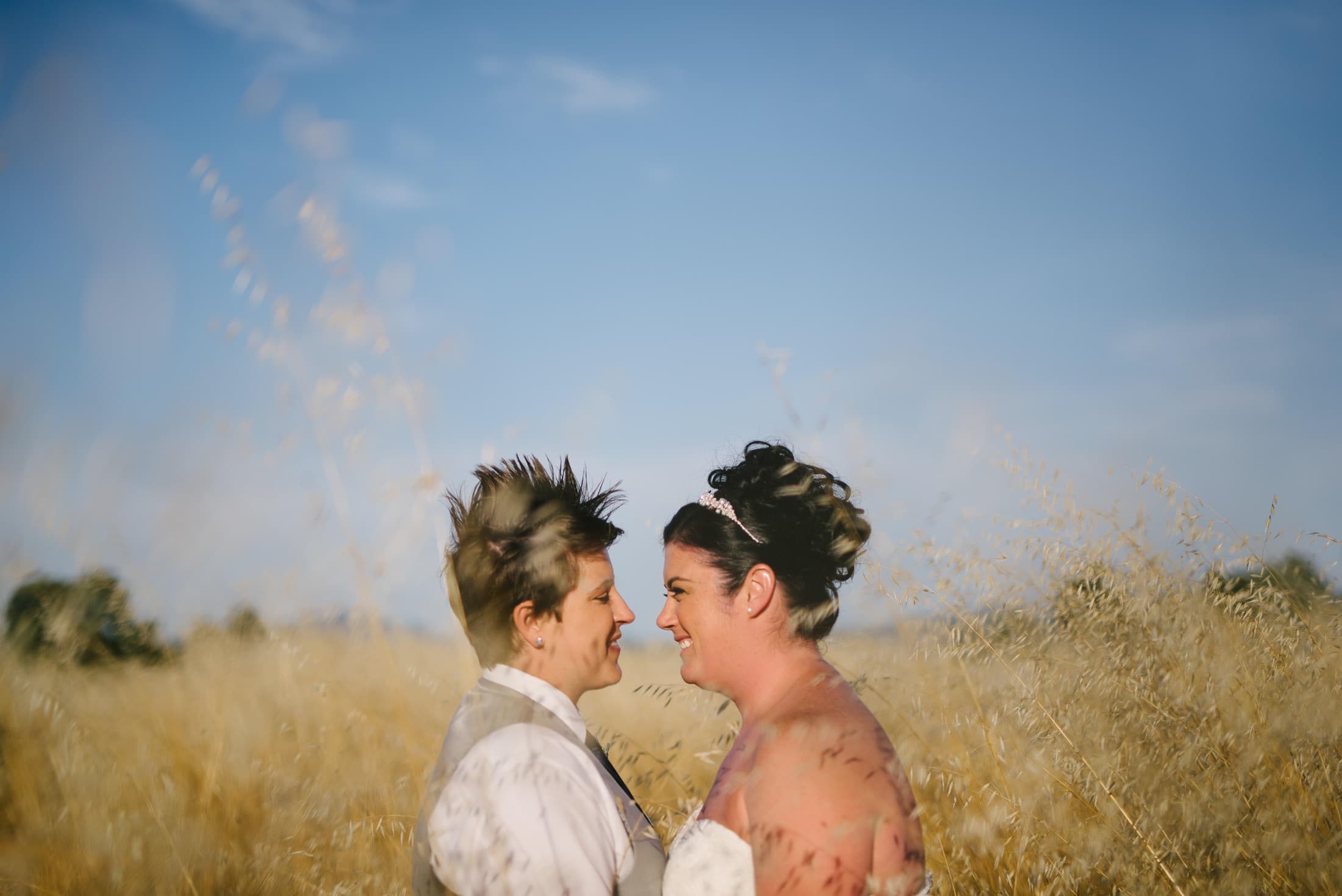 Couple Portraits at Family Ranch Sebastopol Same Sex Wedding