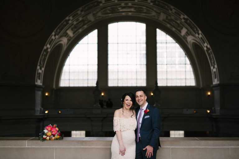 San Francisco City Hall Wedding Portrait 4th Floor