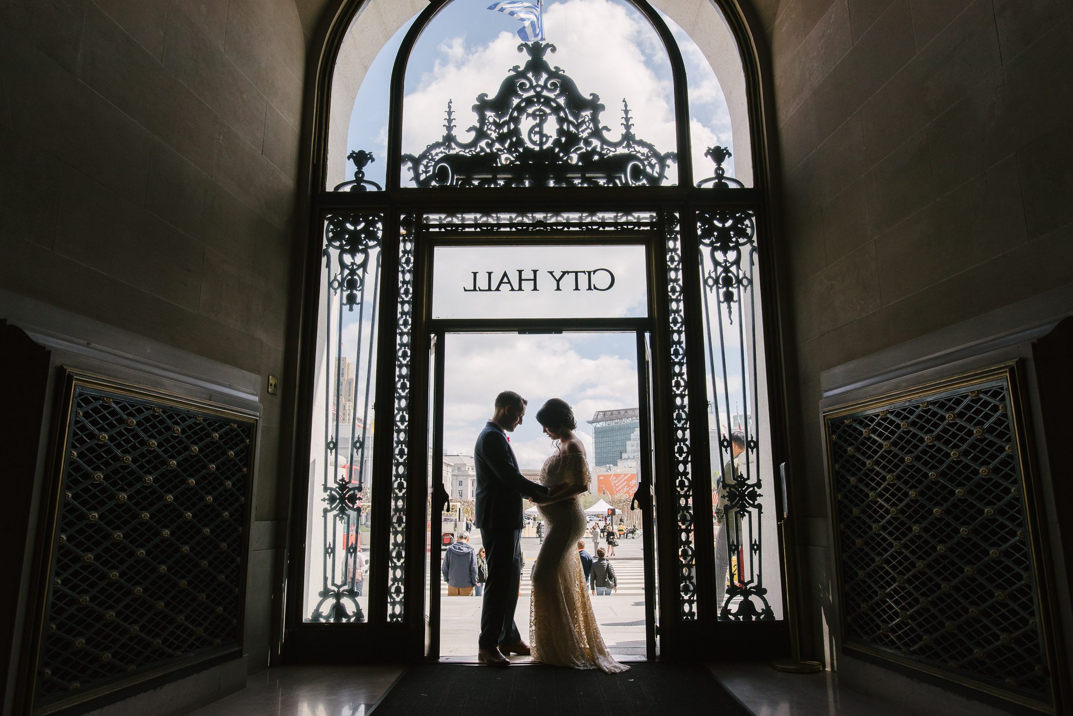 San Francisco City Hall Wedding Front Door