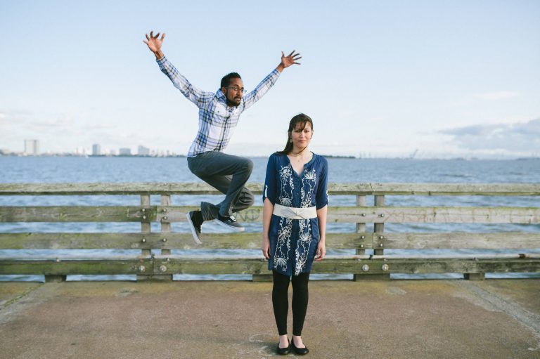 Windy Berkeley Marina Engagement Session