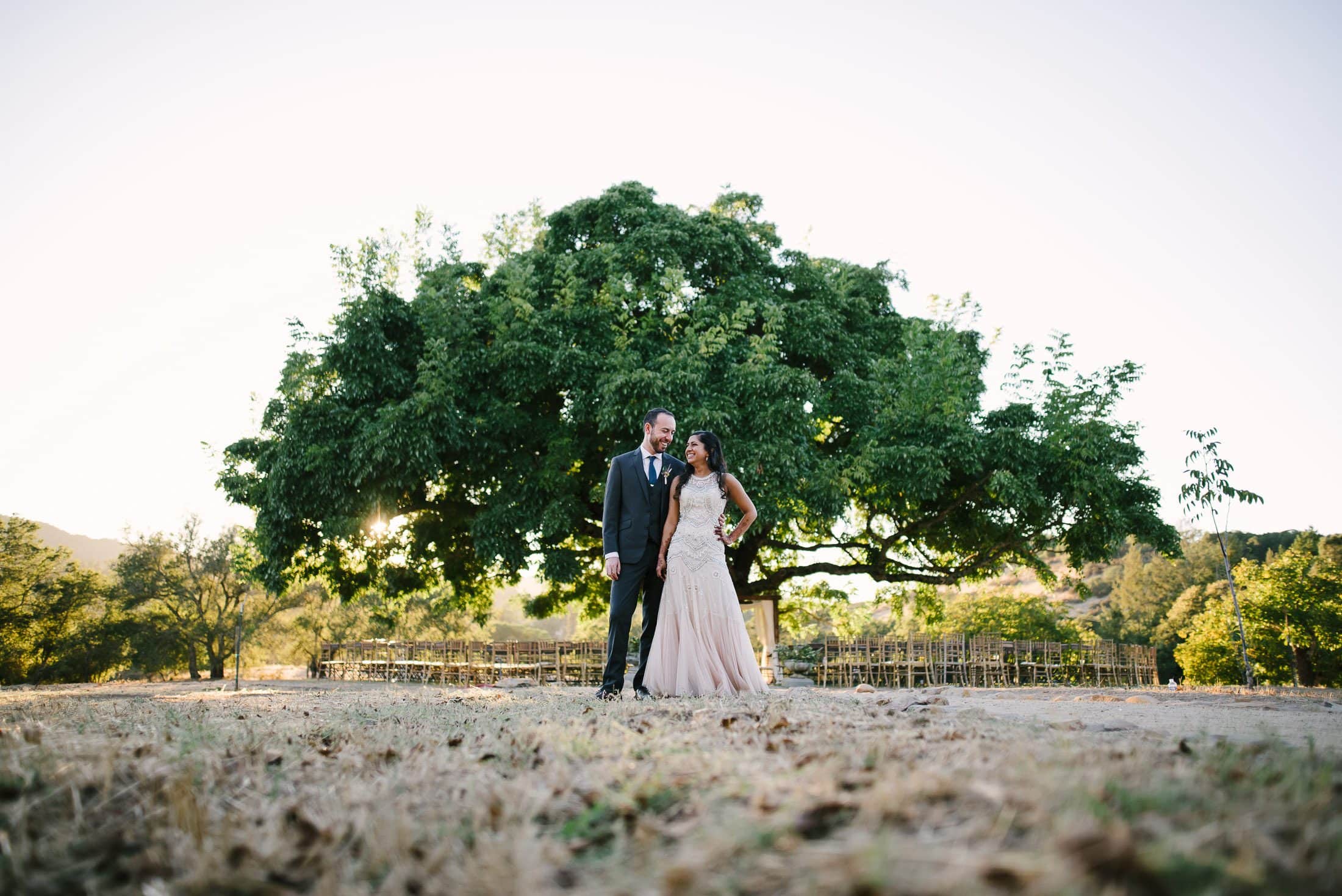 Indian Jewish Triple S Ranch Wedding Portrait with Walnut